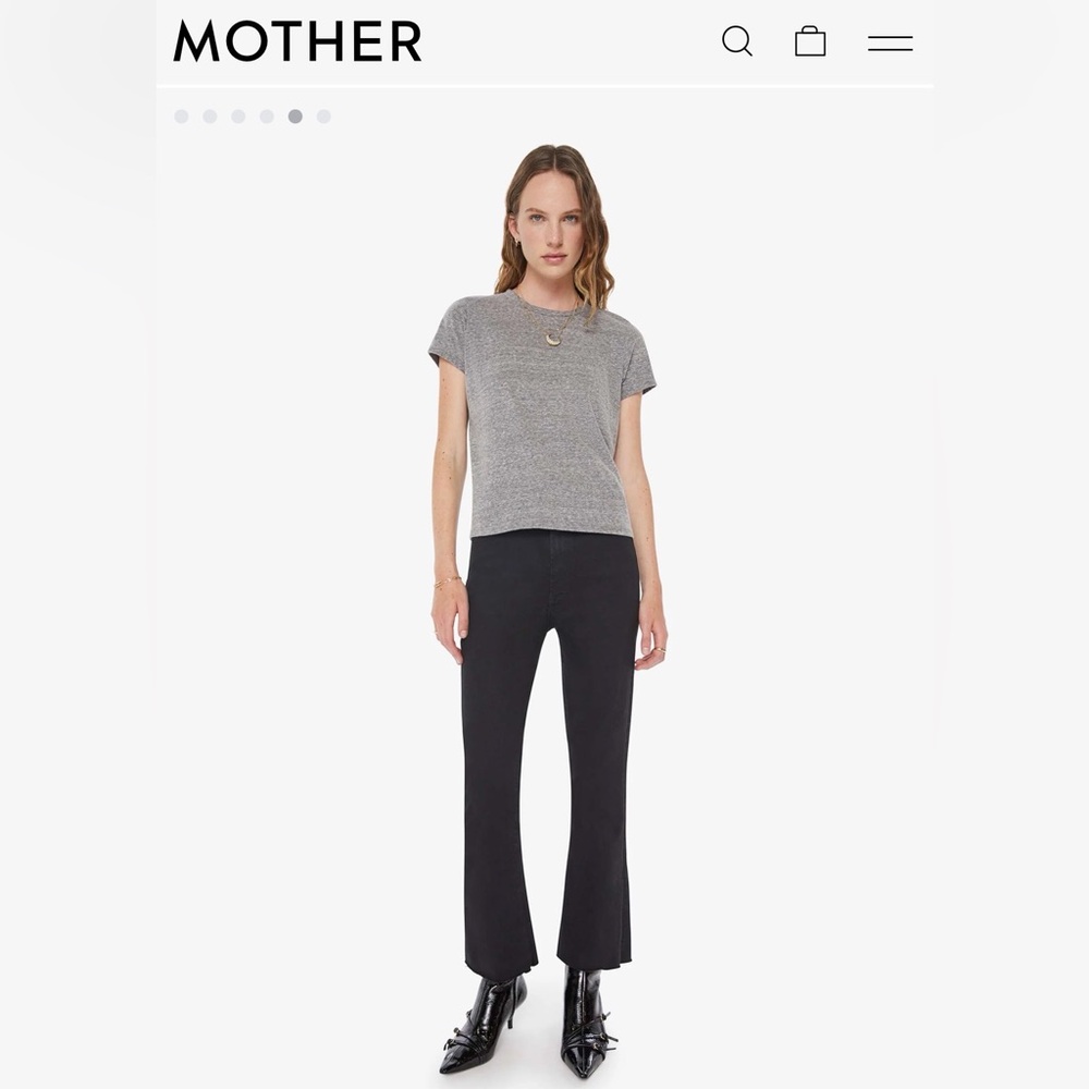 MOTHER Lil Goodie T-Shirt Heather Gray